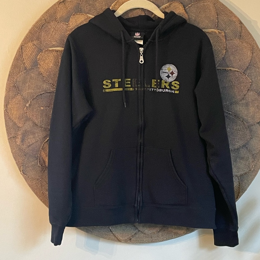 NFL Team Apparel Pittsburgh Steelers Zip Up Hoodie
